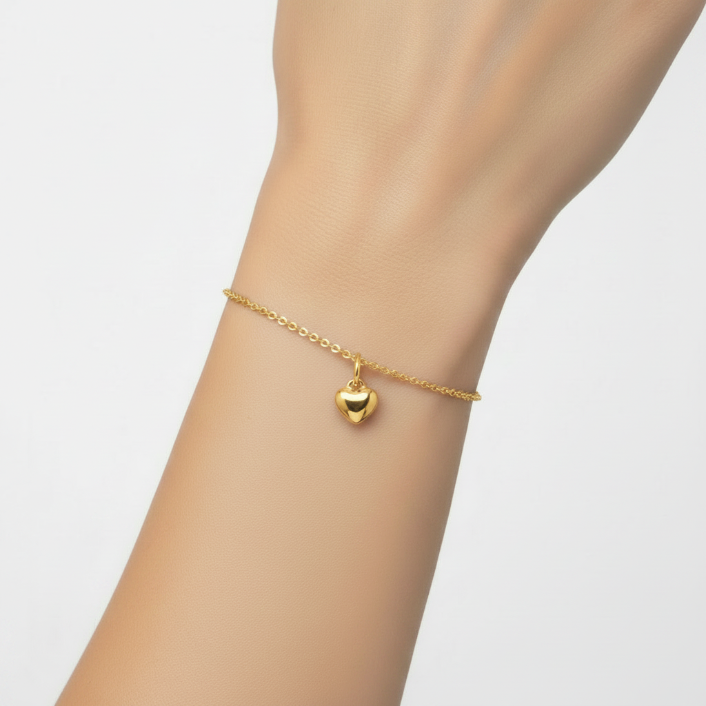 Mini Heart Puff Charm