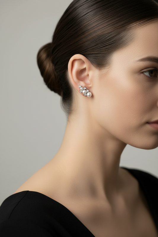 Pearl Cz Studs