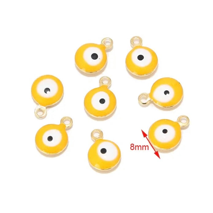 8mm Mati Charm Gold Stainless Steel