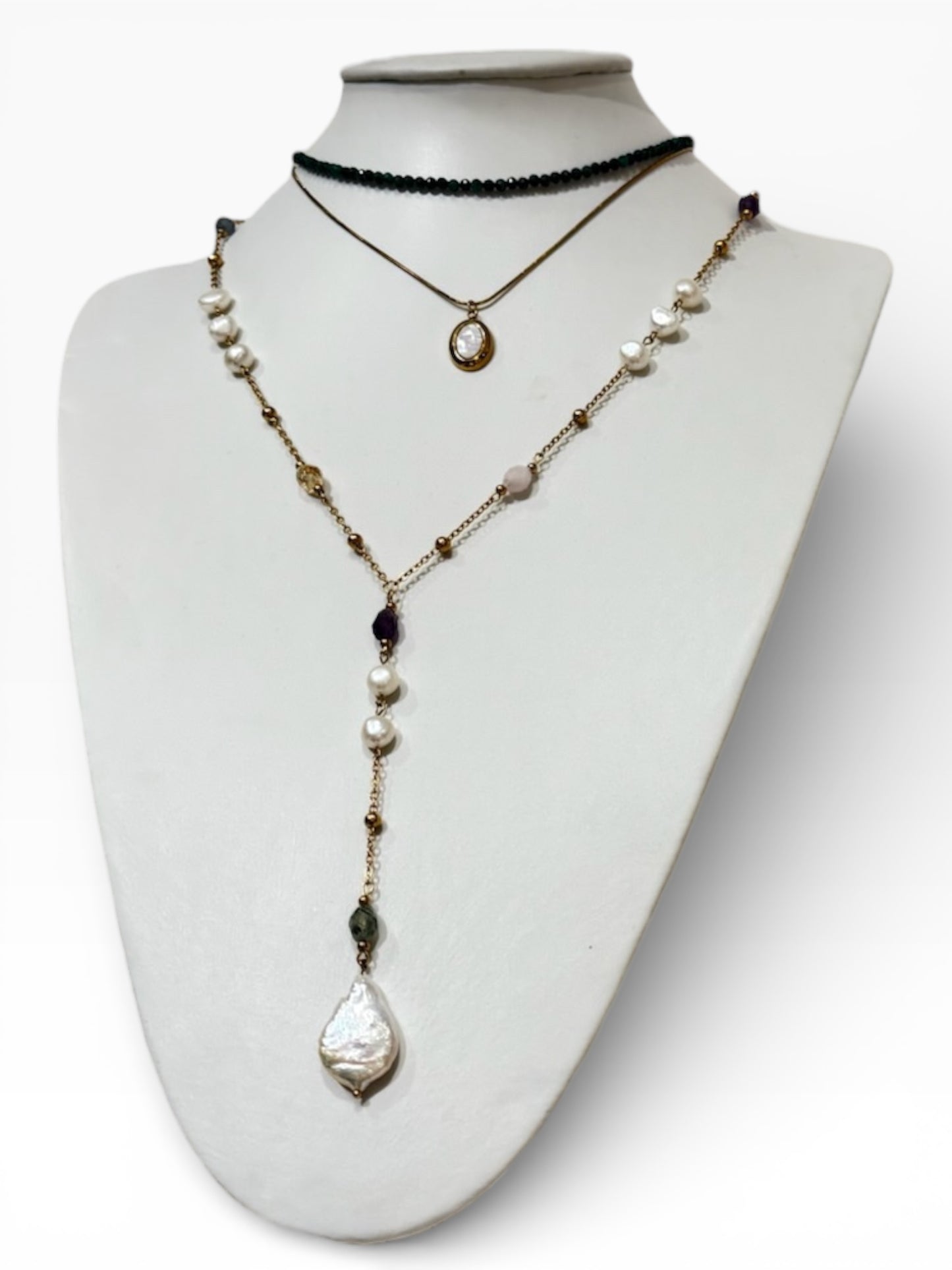 Aurora Mixed Crystal Lariet