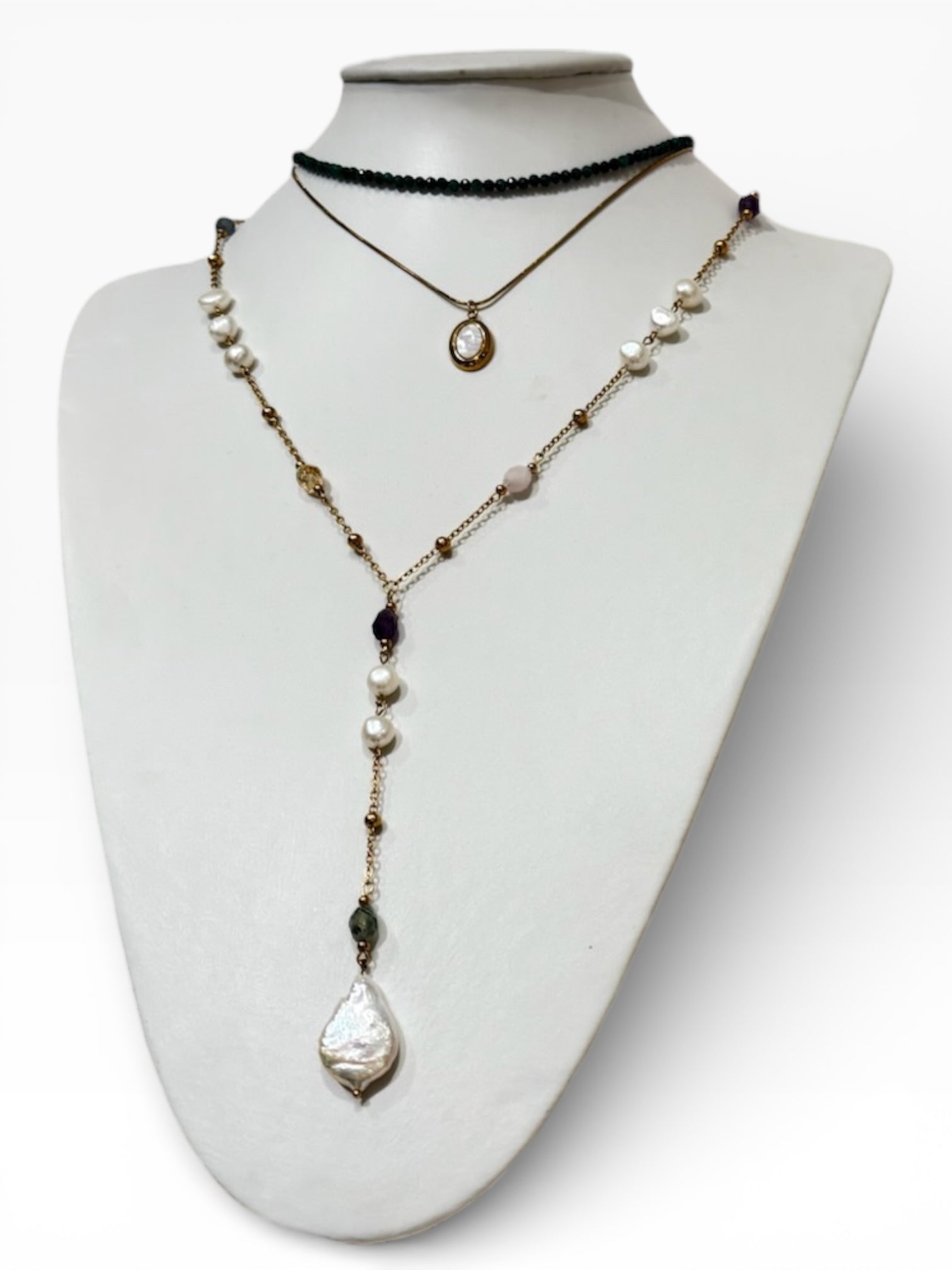 Aurora Mixed Crystal Lariet