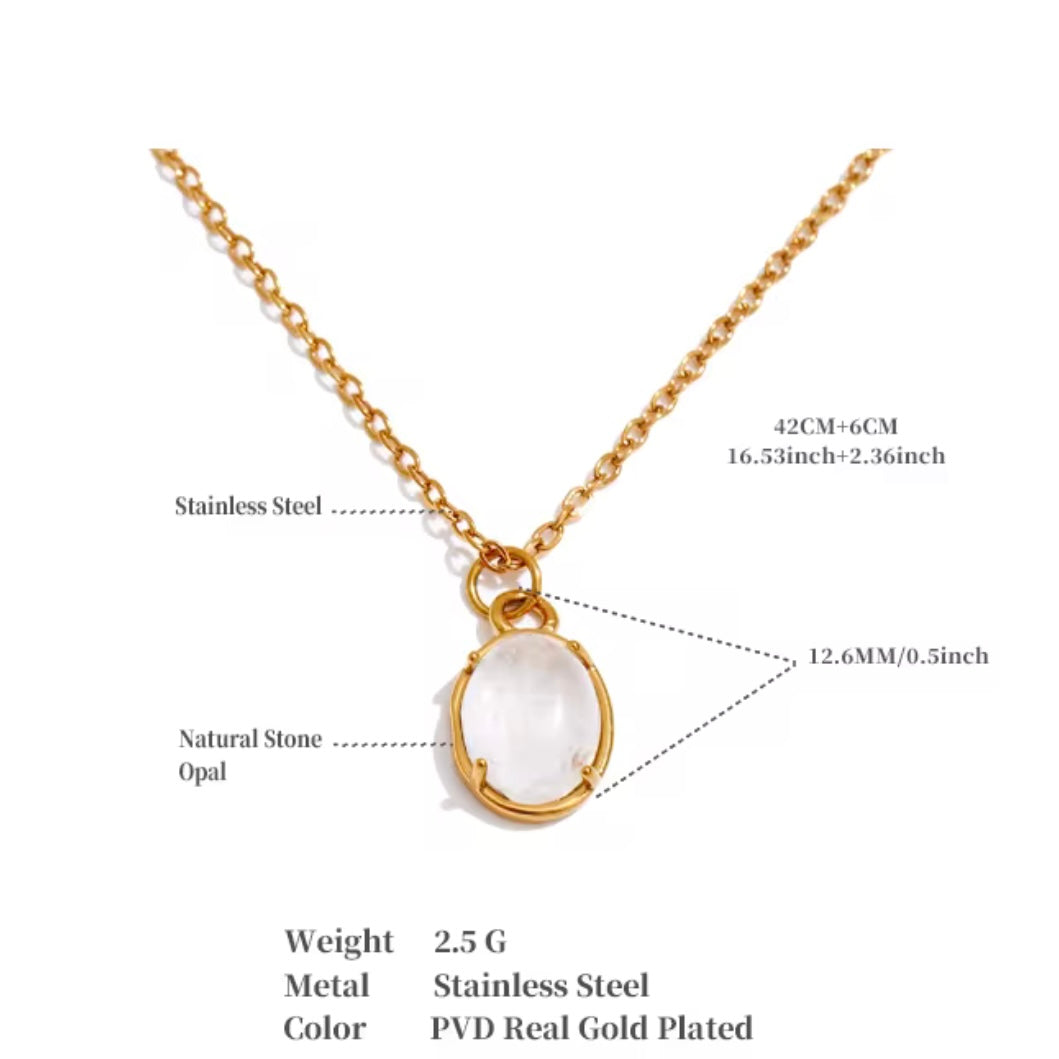 Quartz Oval Necklace