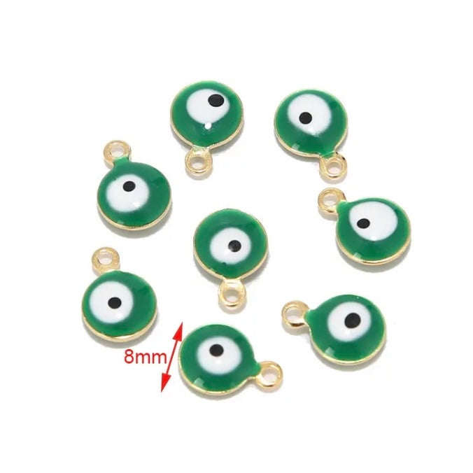 8mm Mati Charm Gold Stainless Steel