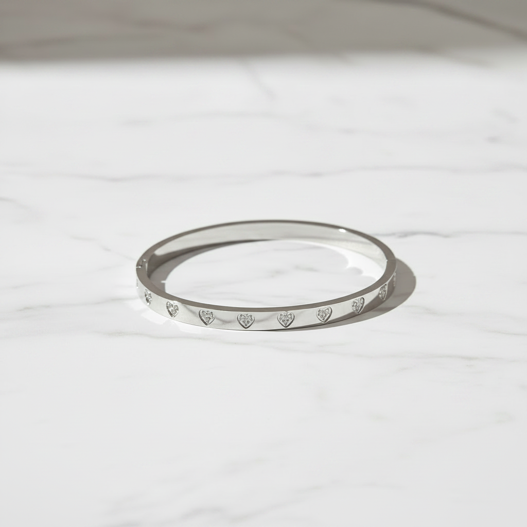 Love Story Cz Crystal Bangle