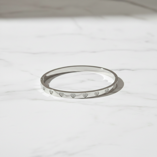 Love Story Cz Crystal Bangle