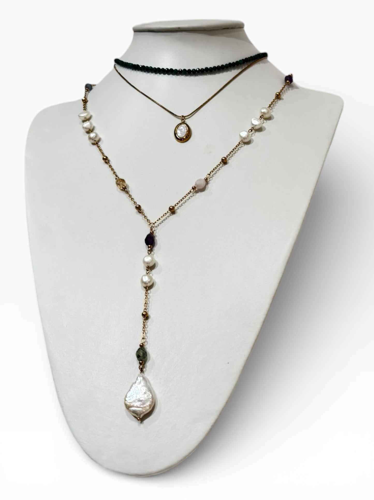 Aurora Mixed Crystal Lariet