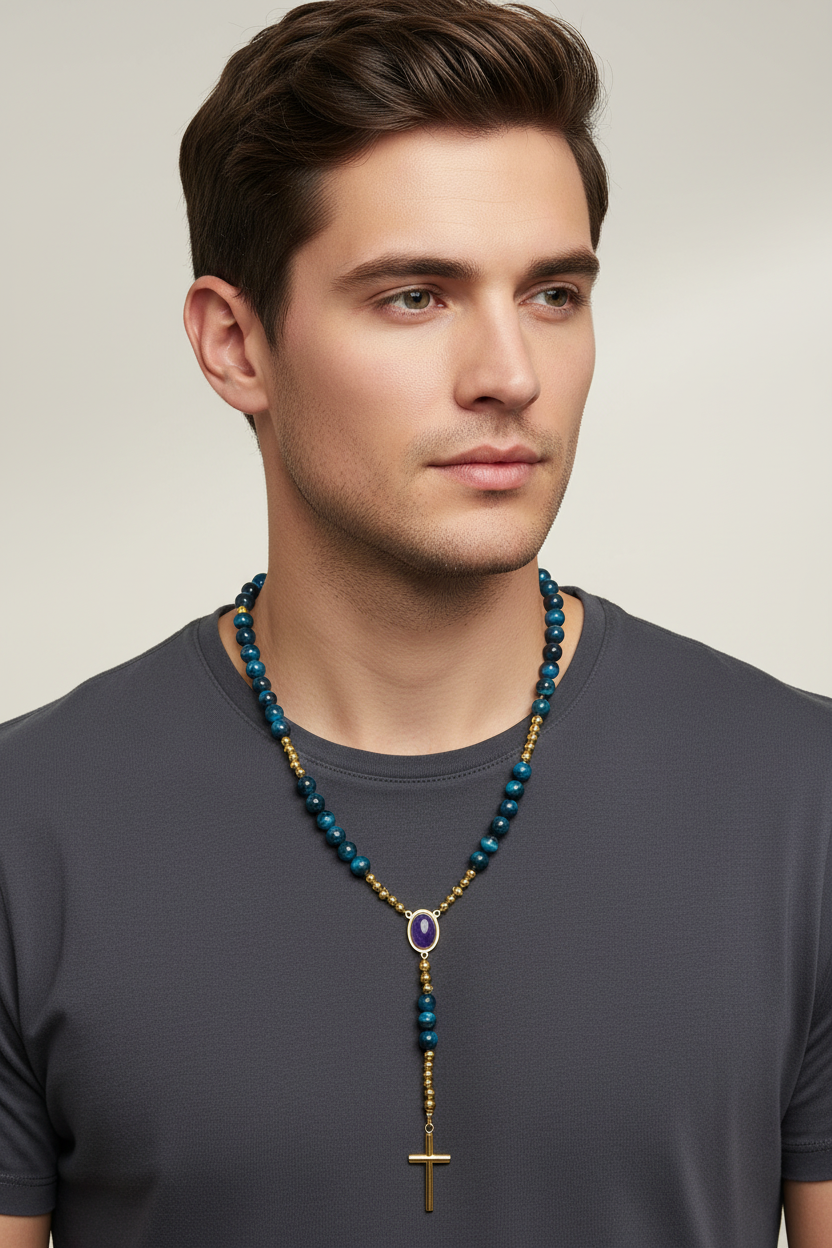 Rosary Beads - Blue Tigers Eye