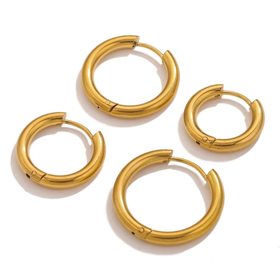 Stainless Steel 3mm Thick Hoops Sleepers