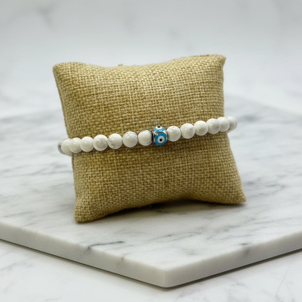 Protection Marble Howlite Beaded Bracelet