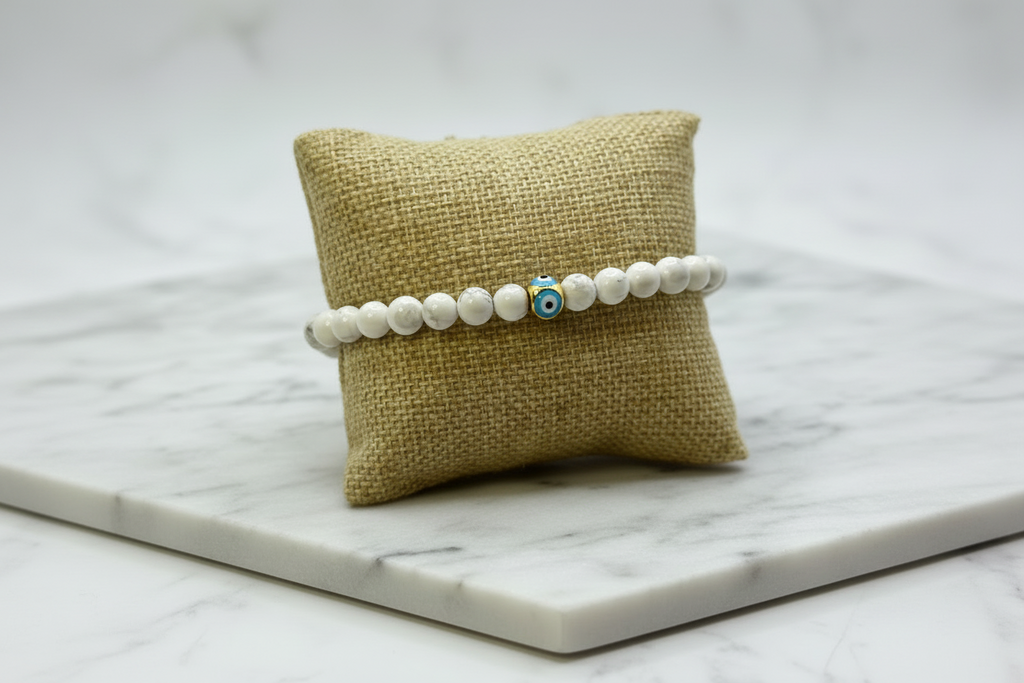 Protection Marble Howlite Beaded Bracelet