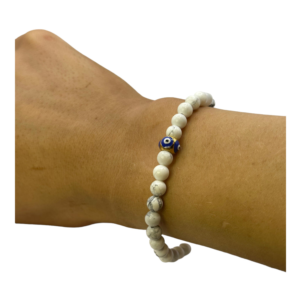 Protection Marble Howlite Beaded Bracelet