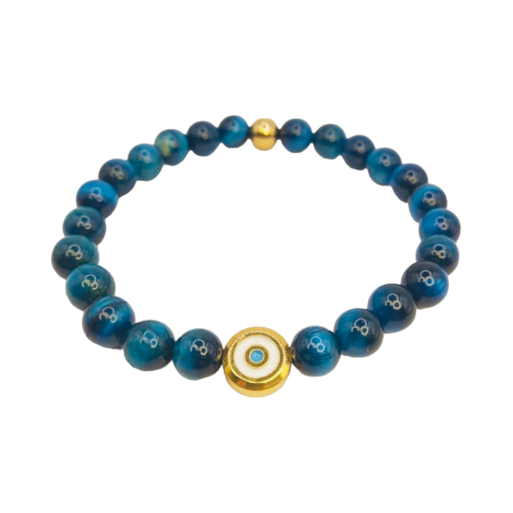 Stainless Steel Eye and Blue Tigers Eye