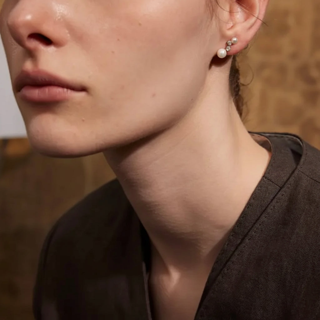 Pearl Cz Earrings