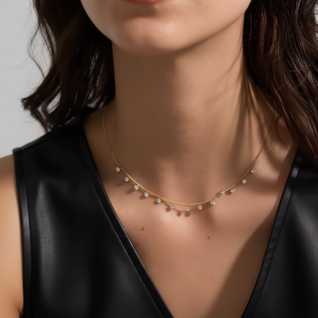 Elyssa Crystal Charm Necklace