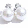 Large Pearl Cz Studs