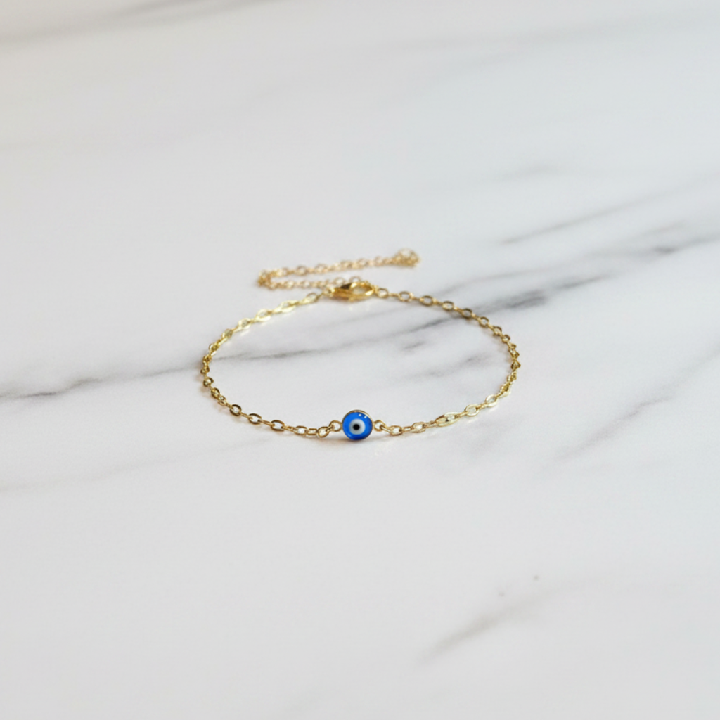 Eye Charm Paperclip Bracelet (Permanent)