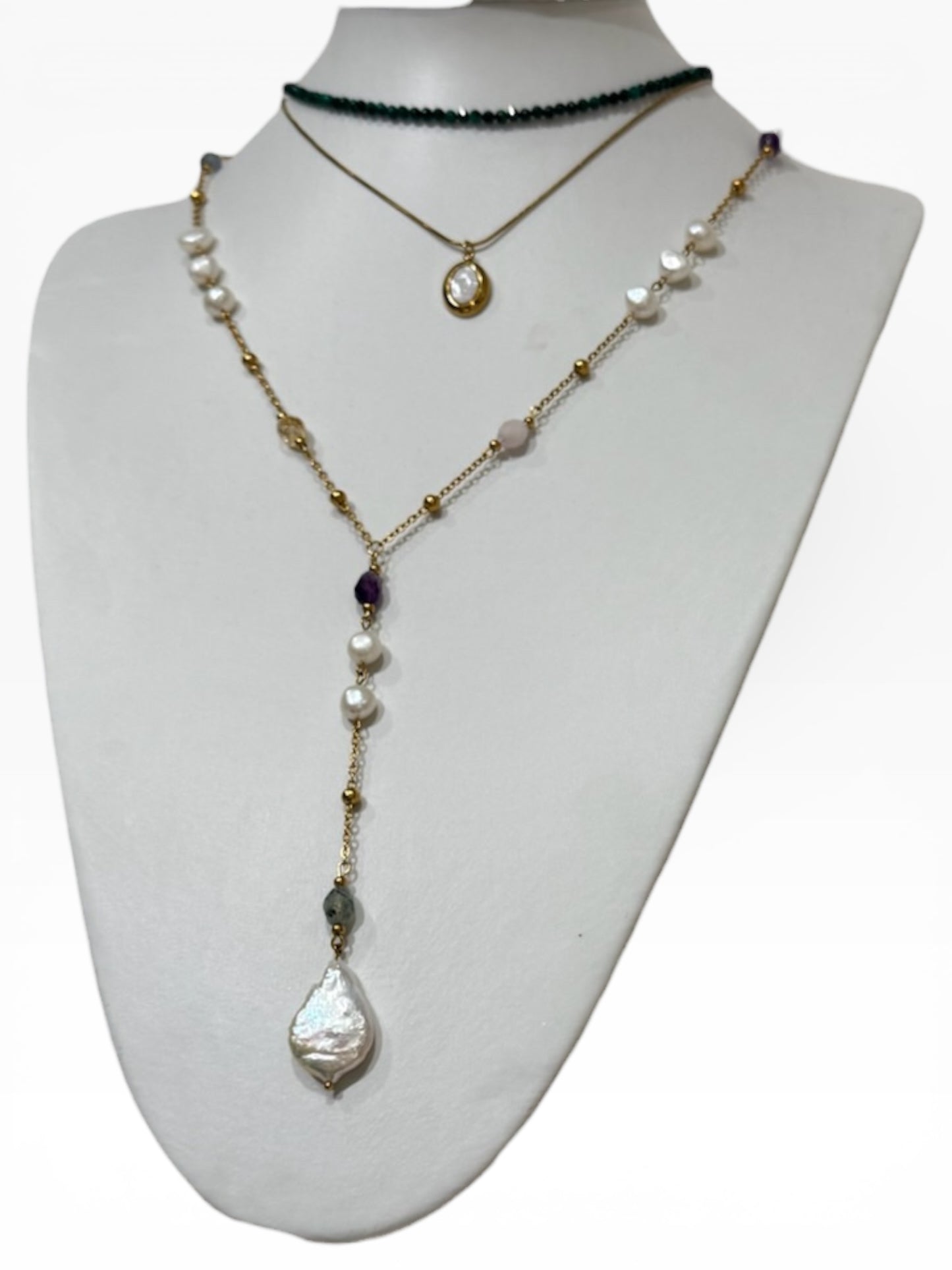 Aurora Mixed Crystal Lariet