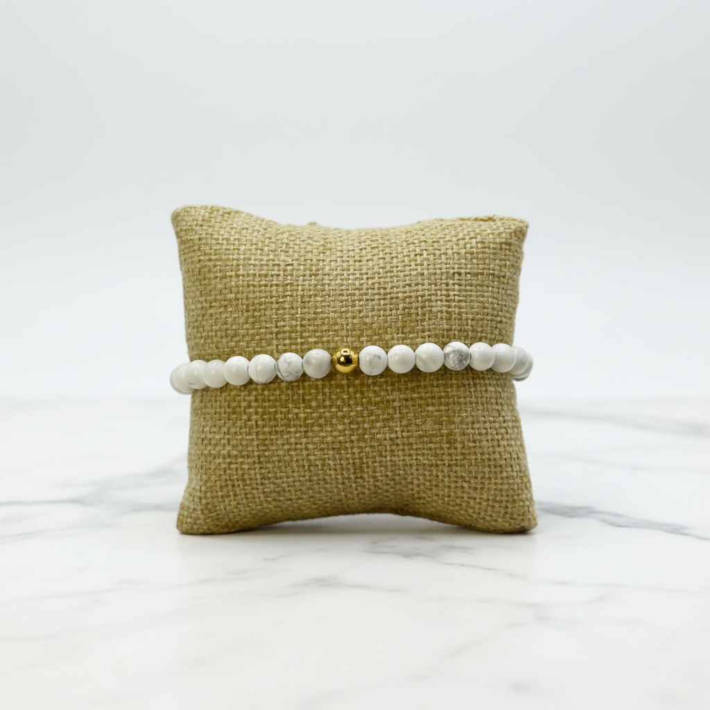 Protection Marble Howlite Beaded Bracelet