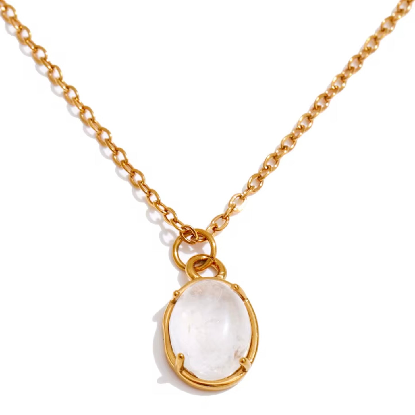 Quartz Oval Necklace