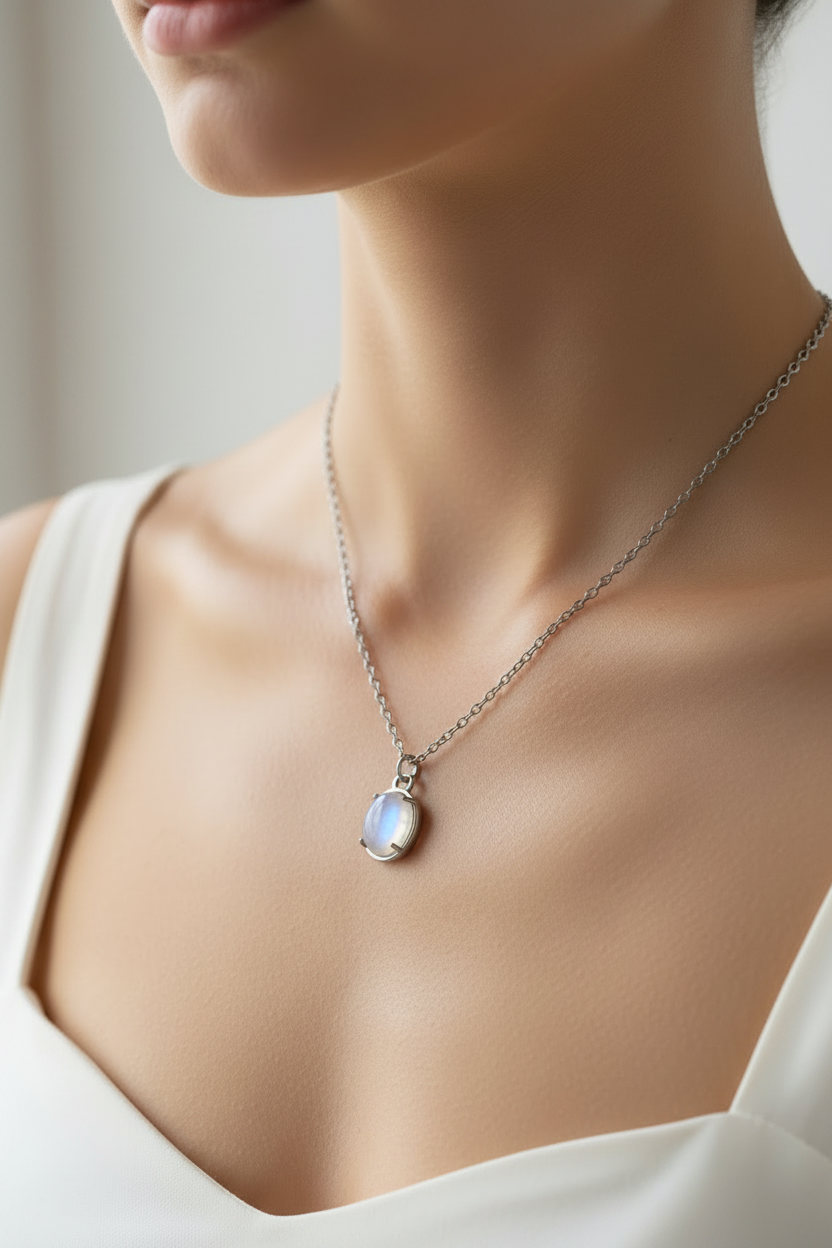 Quartz Oval Necklace