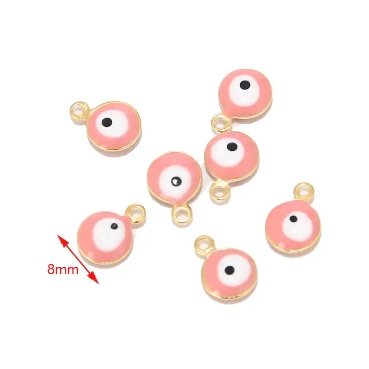 8mm Mati Charm Gold Stainless Steel