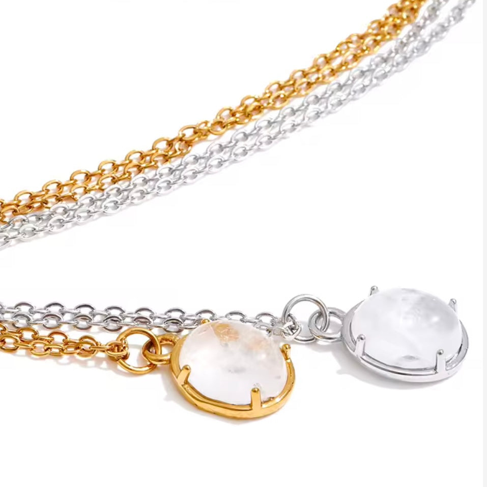 Quartz Oval Necklace
