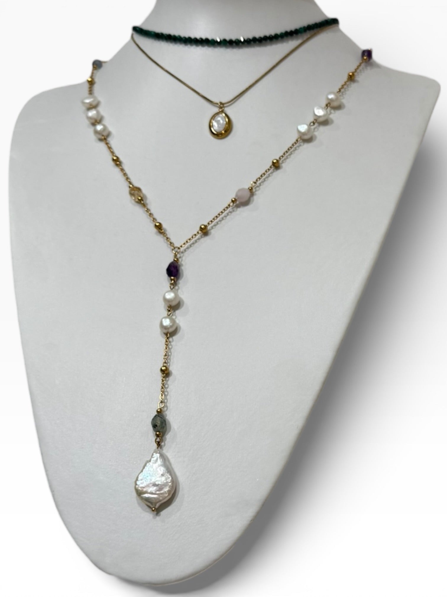 Aurora Mixed Crystal Lariet