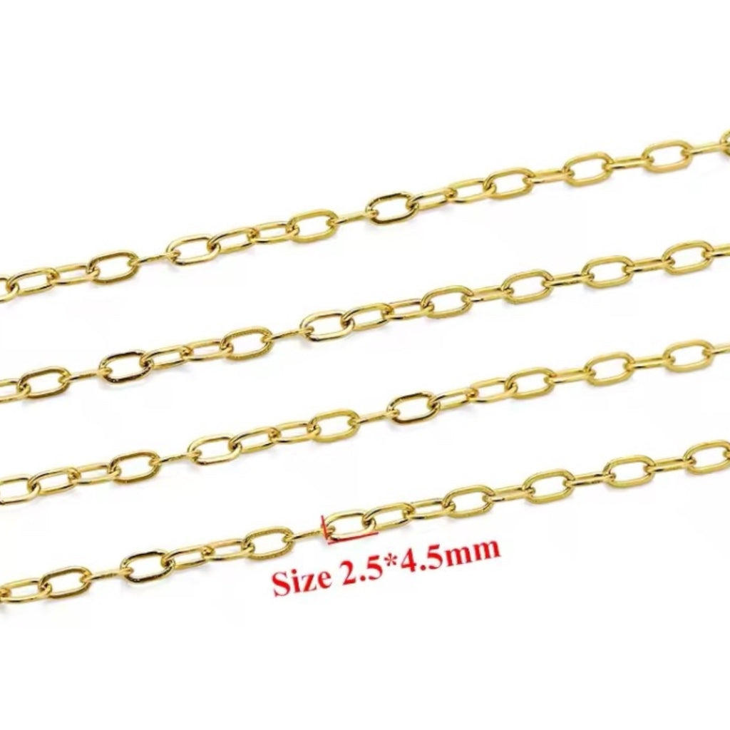 2.5 x 4.5mm Paperclip Chain Bracelet