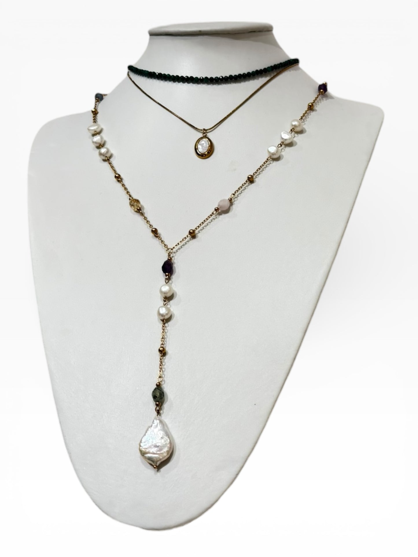 Aurora Mixed Crystal Lariet