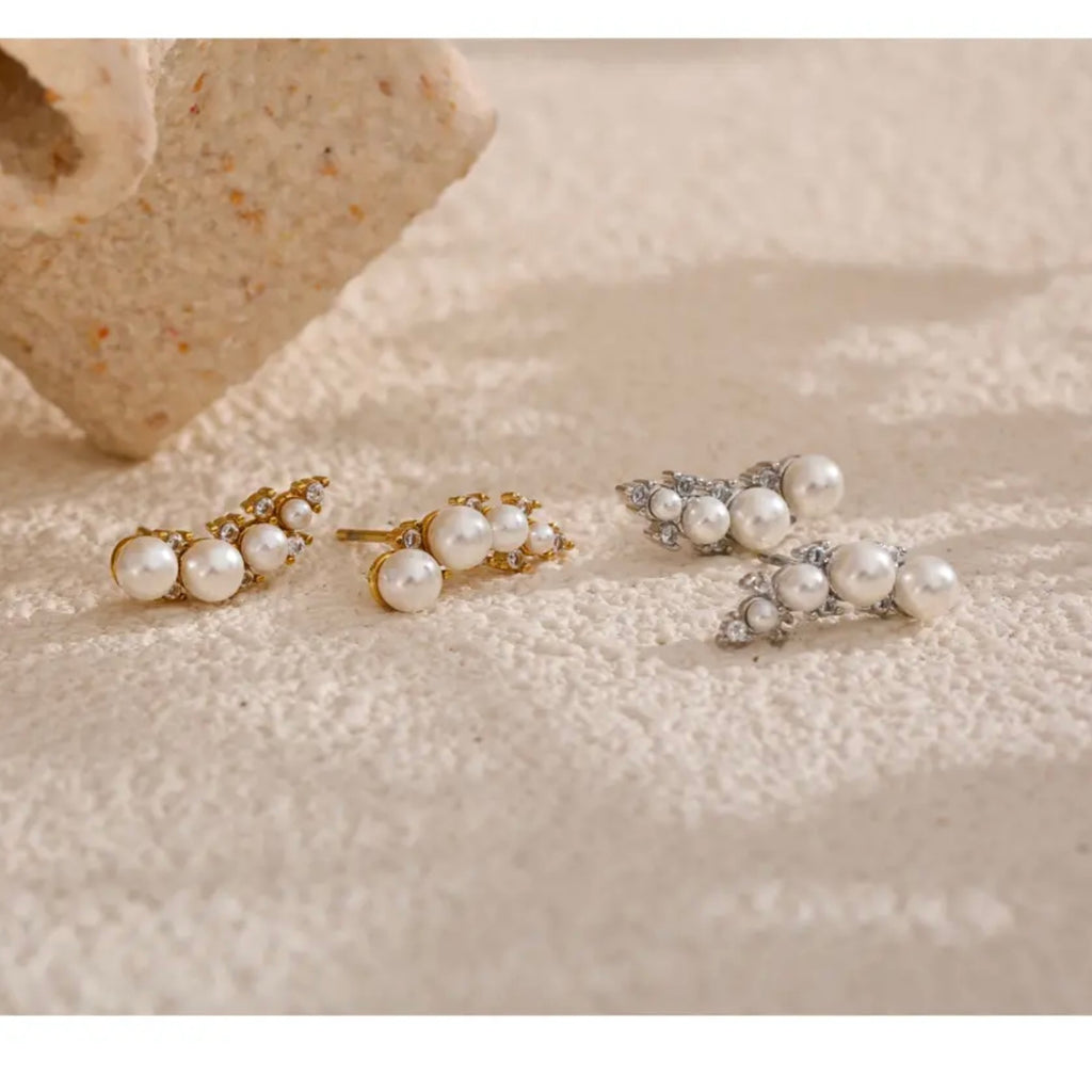 Pearl Cz Studs