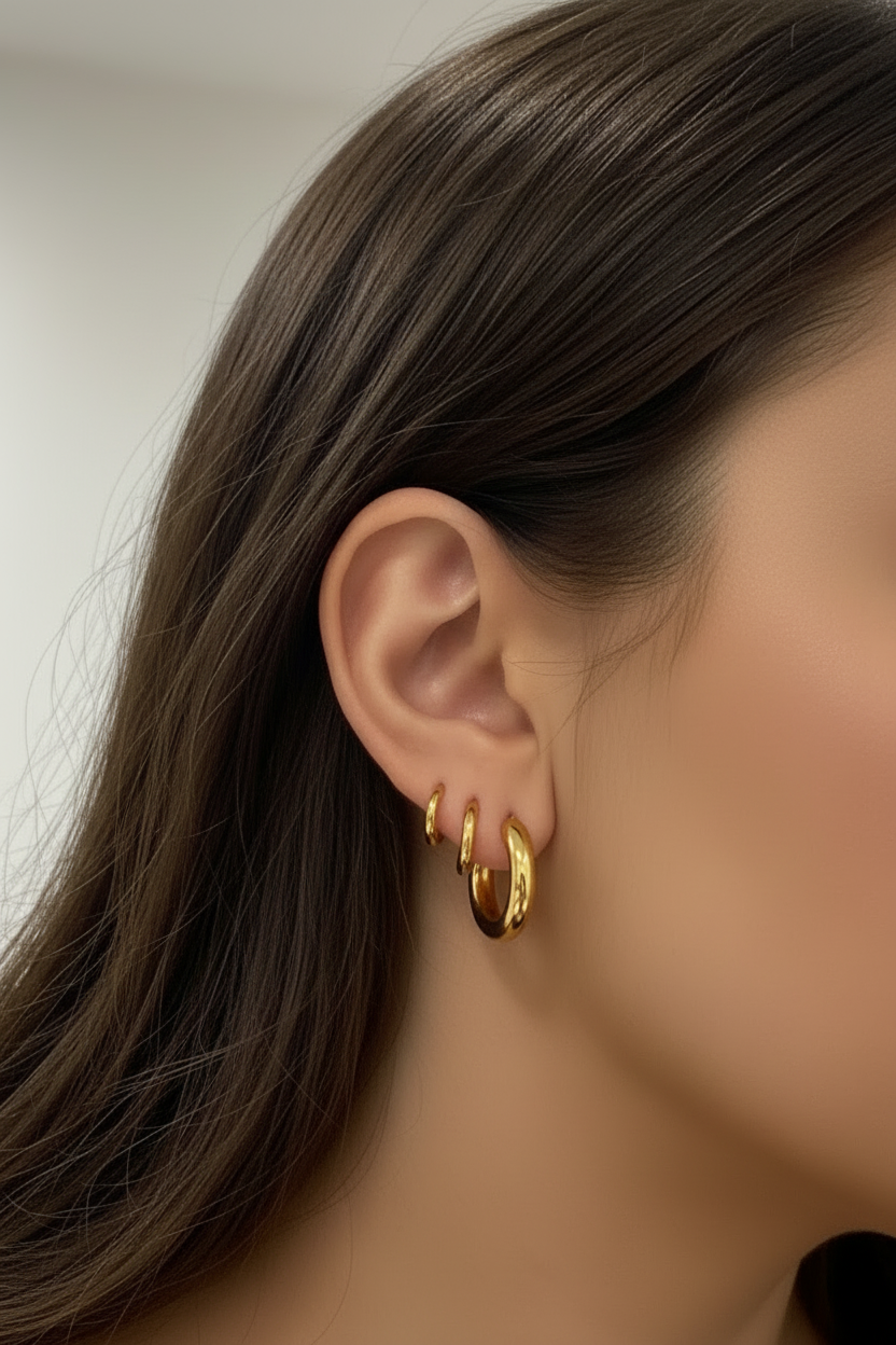 Stainless Steel 3mm Thick Hoops Sleepers