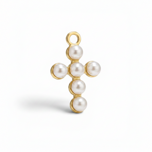 Emily Pearl Cross Charm