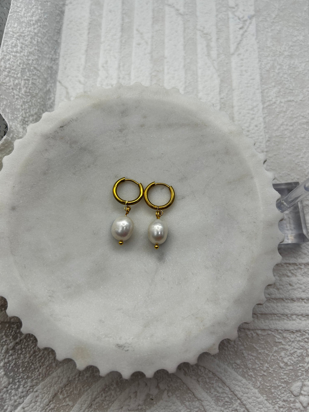 Pearl Hoop Earrings