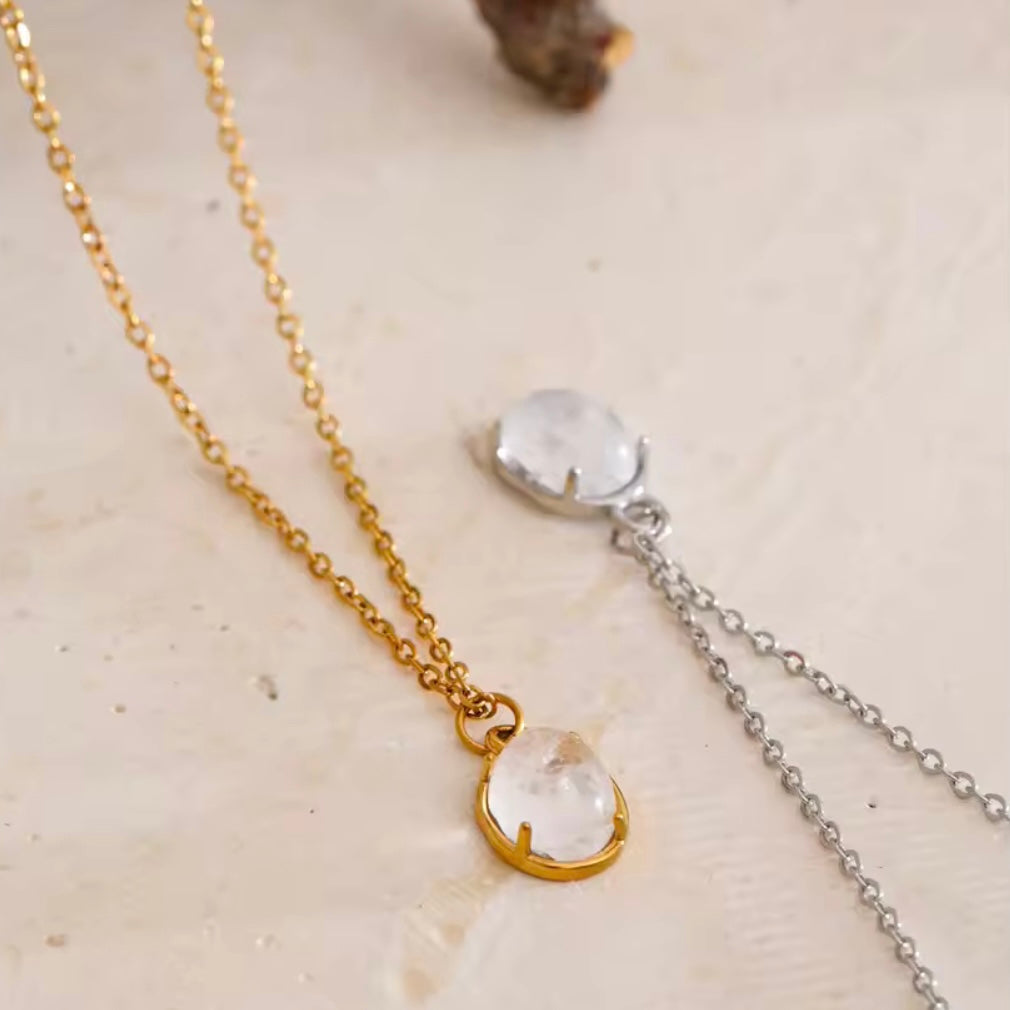 Quartz Oval Necklace