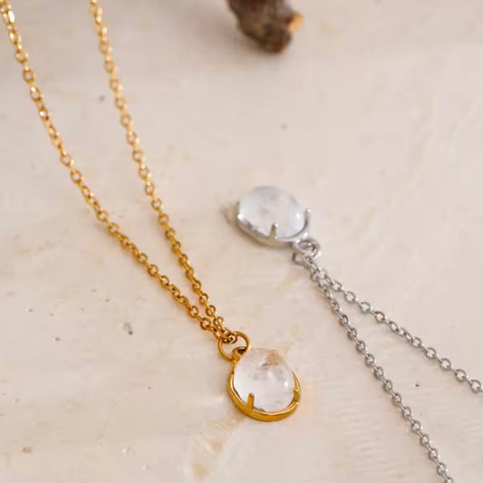 Quartz Oval Necklace