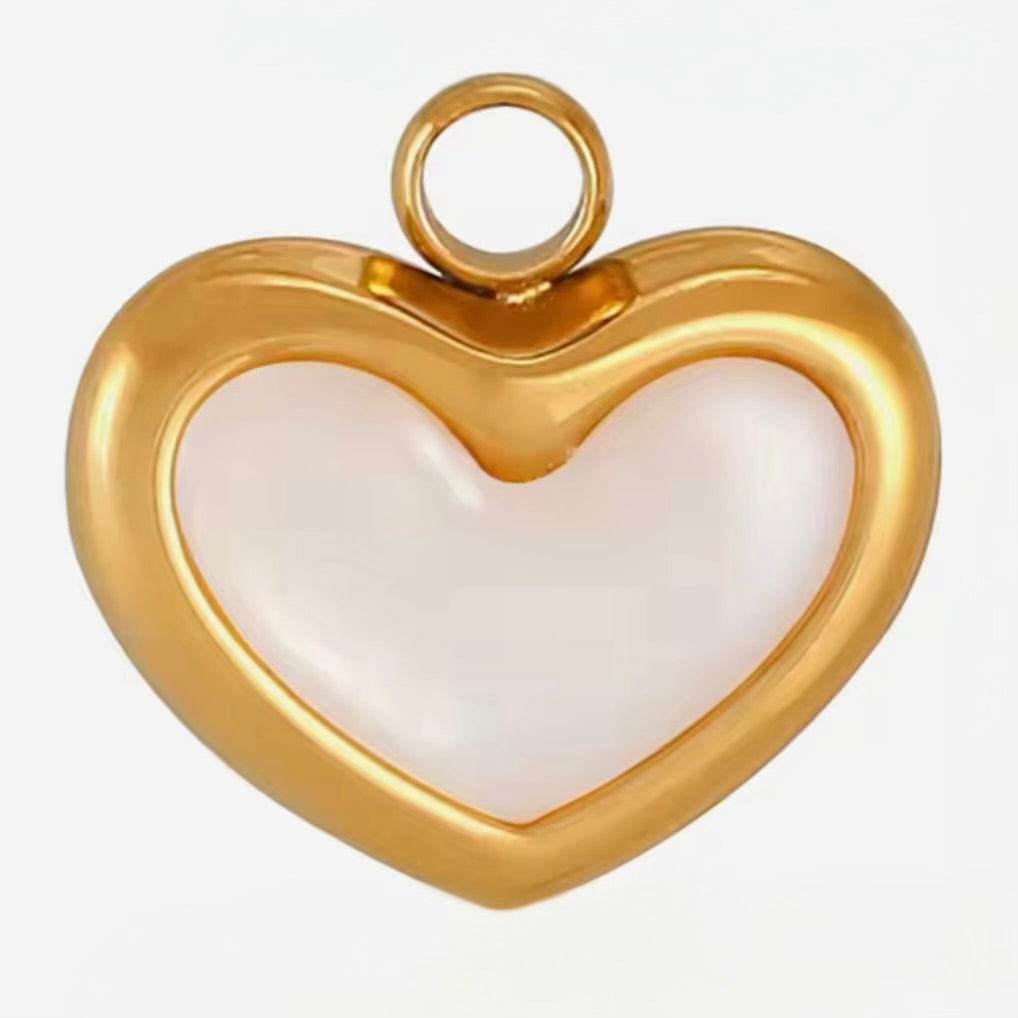Mother of Pearl Heart Charm