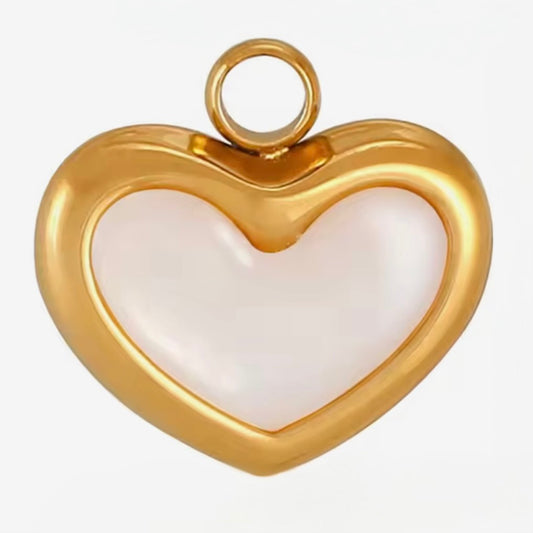 Mother of Pearl Heart Charm