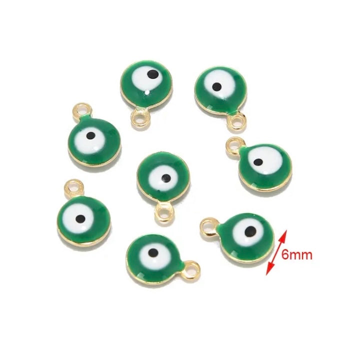 6mm Mati Charm Gold Stainless Steel