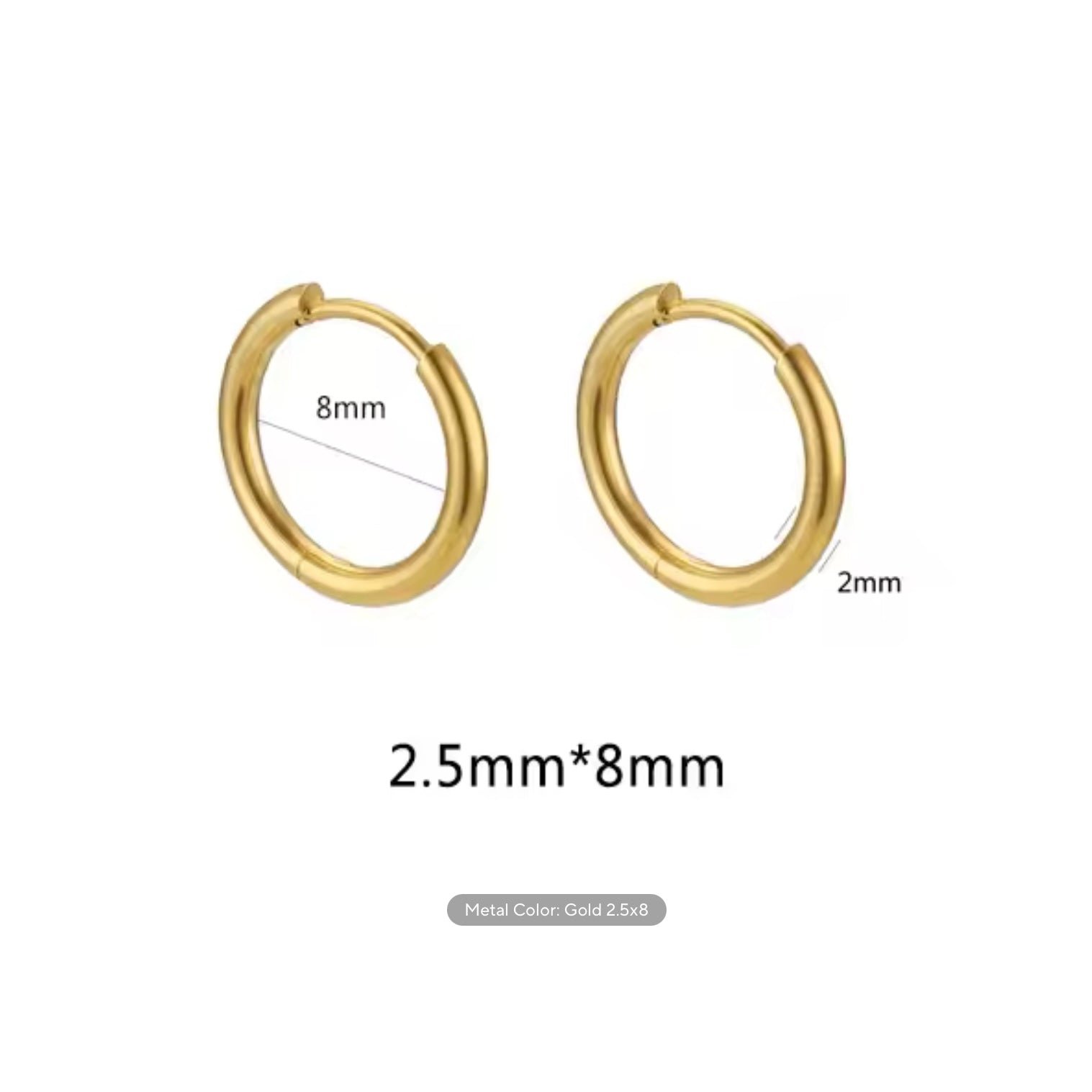 2.5mm Thick Stainless Steel Hoops