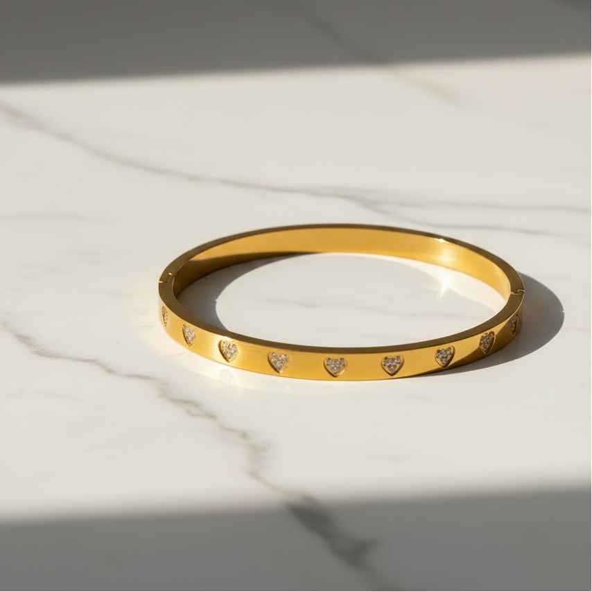 Love Story Cz Crystal Bangle