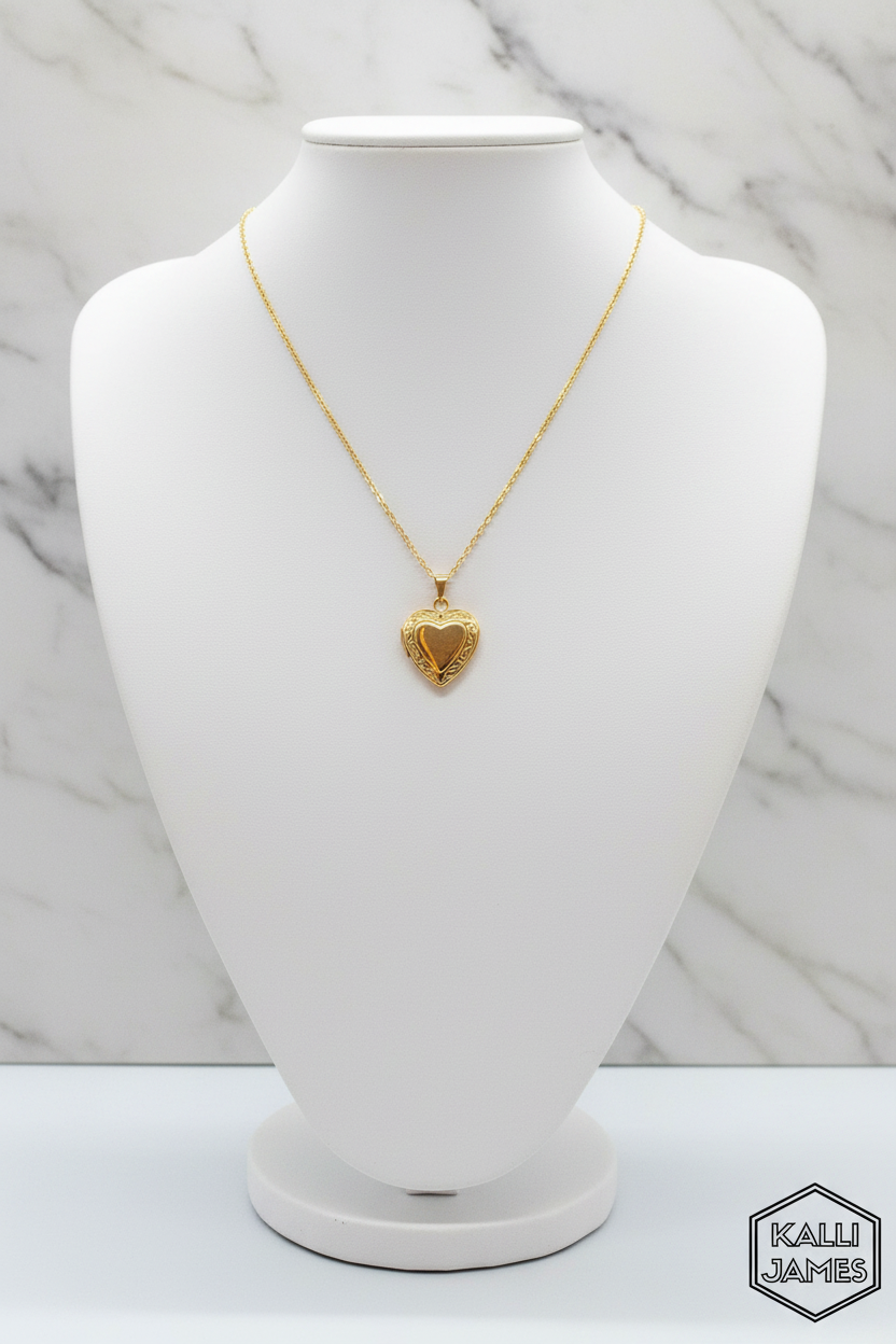 Vintage Heart Locket Necklace