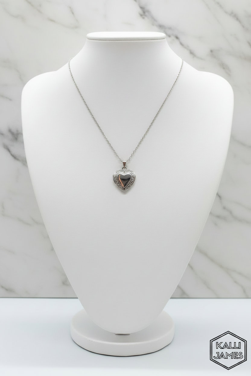 Vintage Heart Locket Necklace