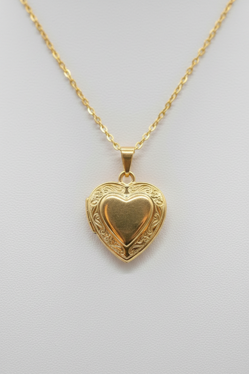 Vintage Heart Locket Necklace