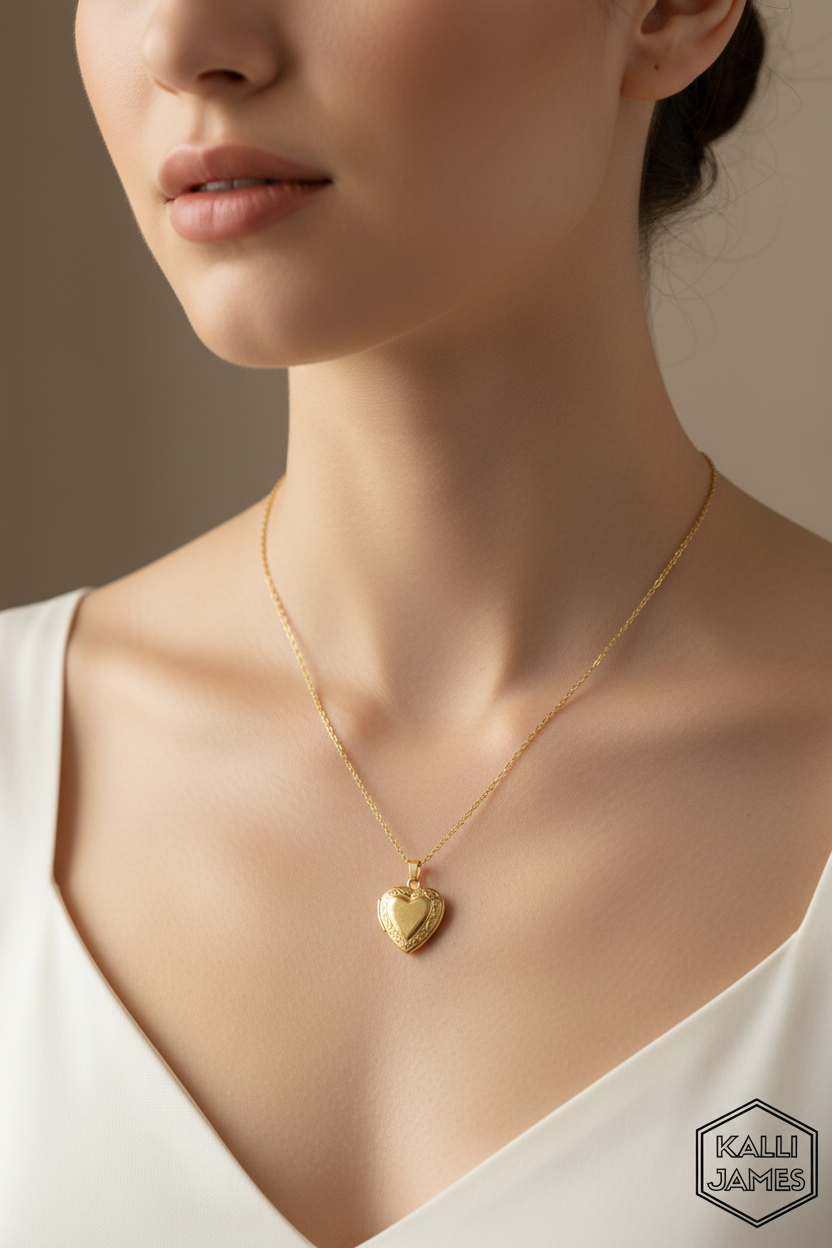 Vintage Heart Locket Necklace