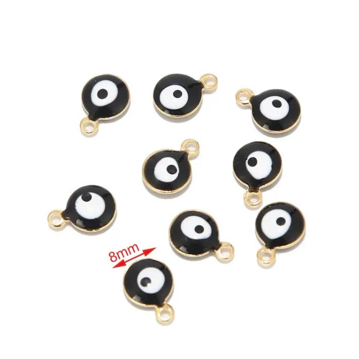 8mm Mati Charm Gold Stainless Steel