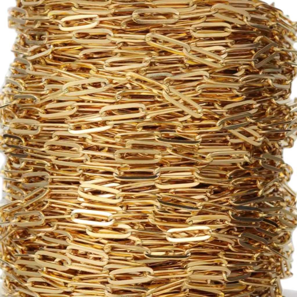 4mm x 12mm Paperclip Flat Chain