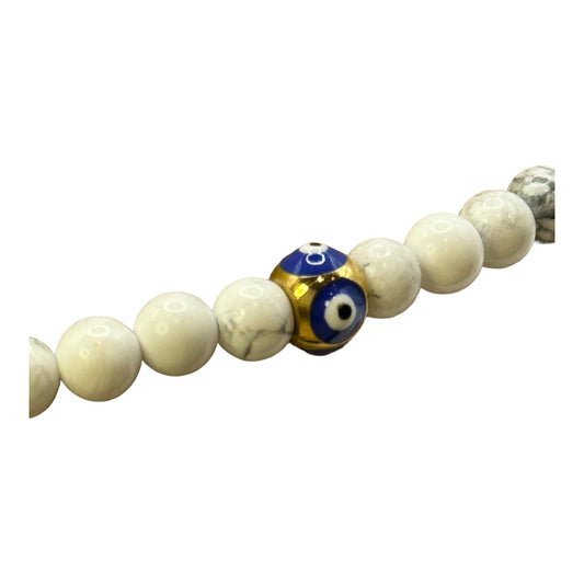 Protection Marble Howlite Beaded Bracelet