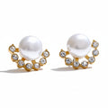 Pearl Crystal Studs