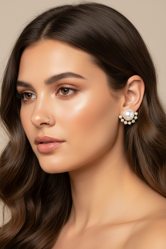 Pearl Crystal Studs