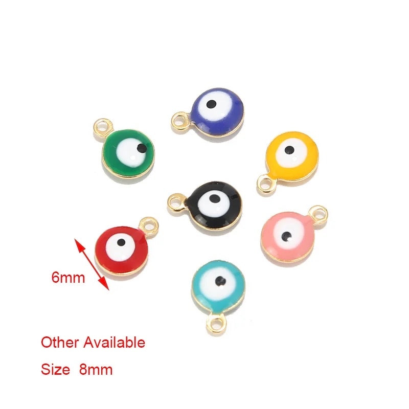 6mm Mati Charm Gold Stainless Steel